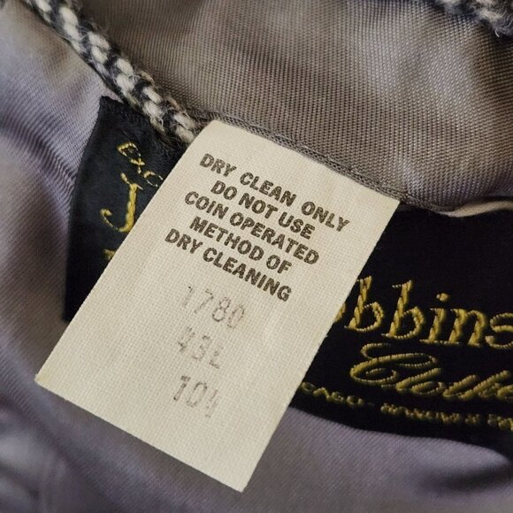 Jack Robbins 60s Vintage Classic Herringbone Tweed Sport Coat Size 43L - Picture 7 of 7